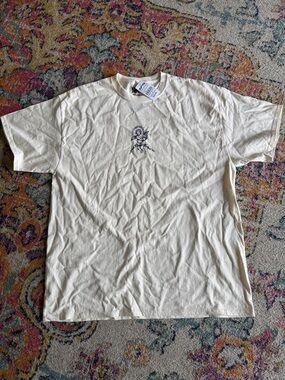Zumiez Cream Short Sleeve Tee with Small Black Graphic